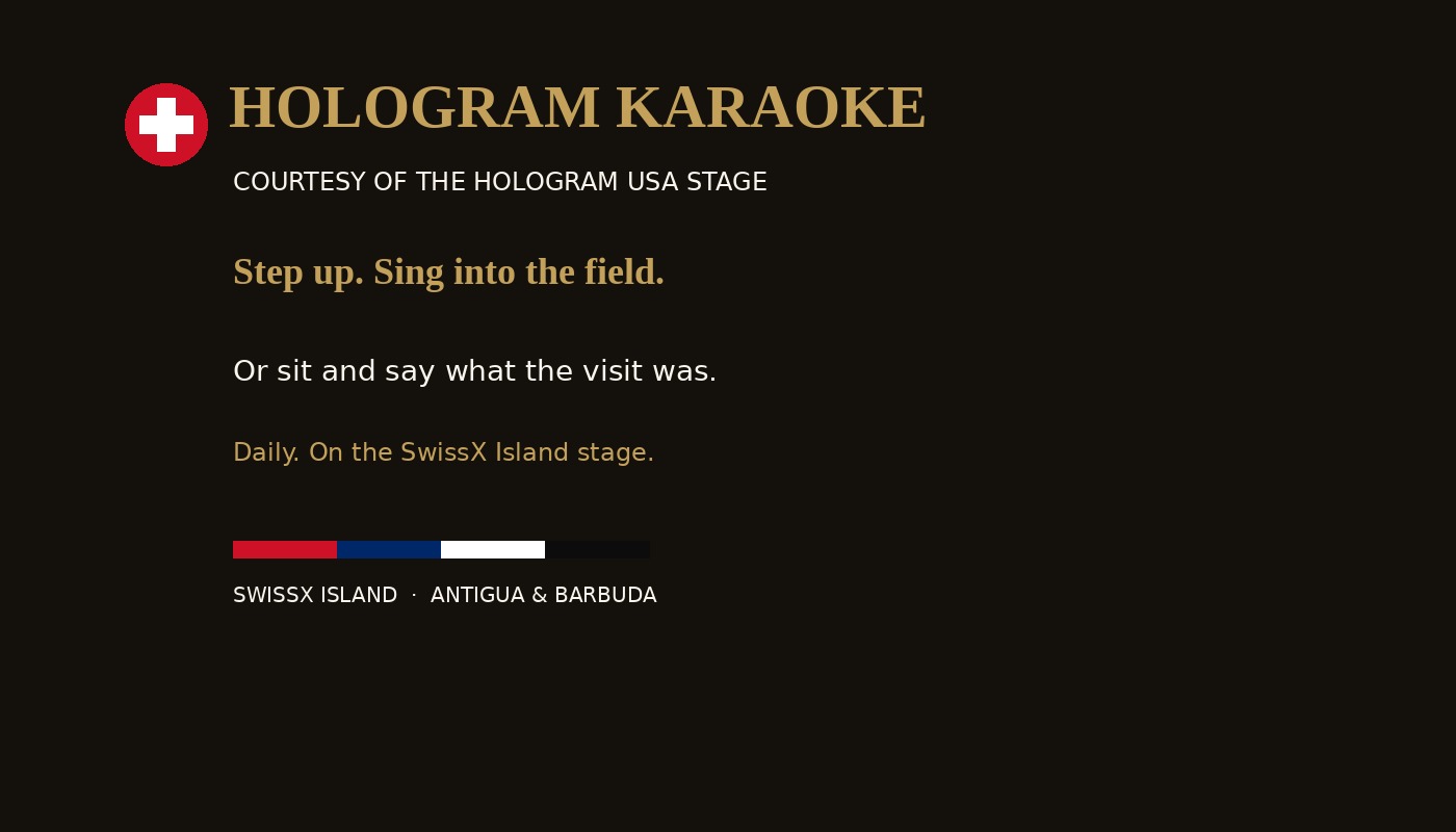 Hologram Karaoke on the Hologram USA stage