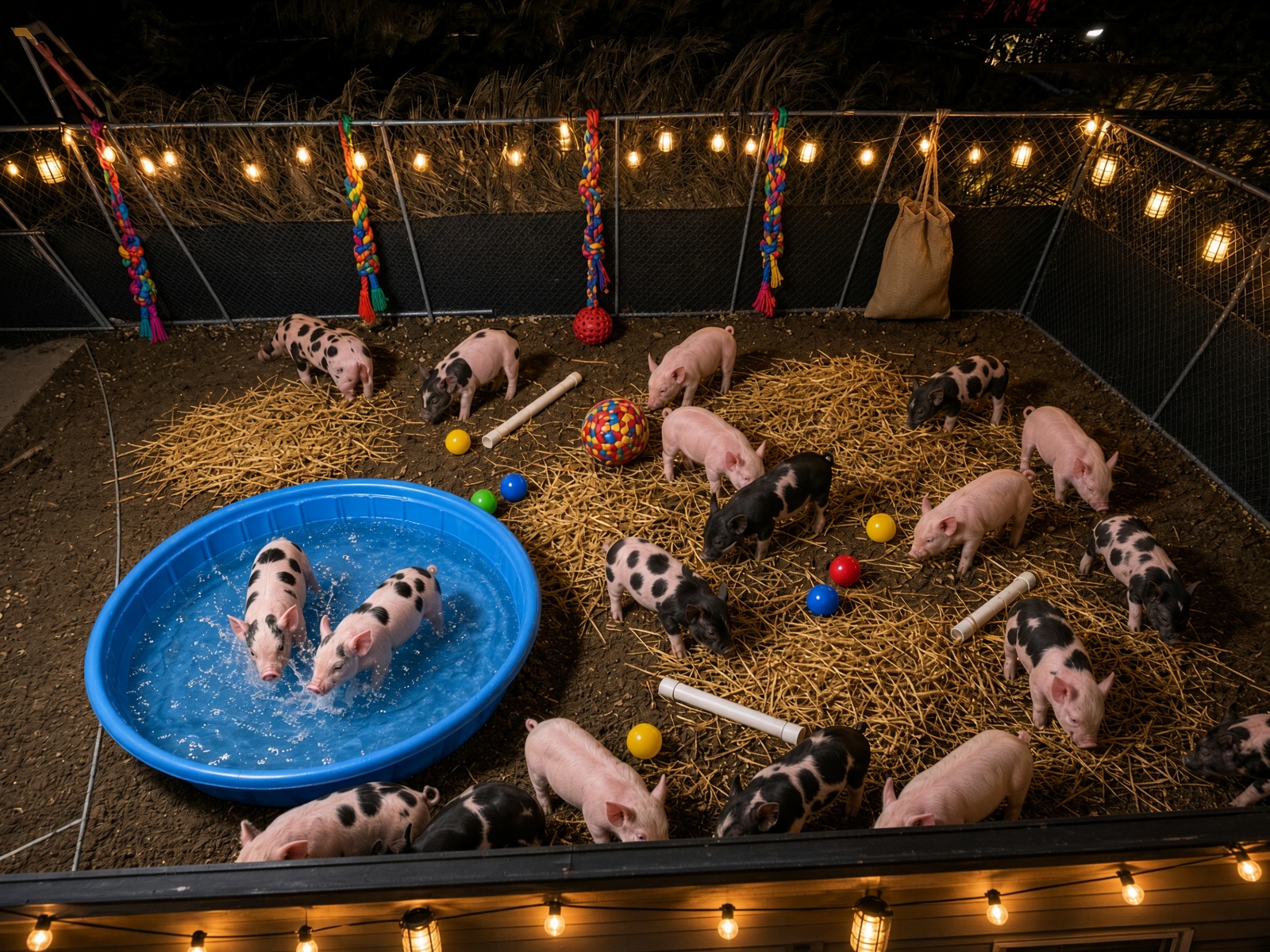 Pig pen at the sanctuary