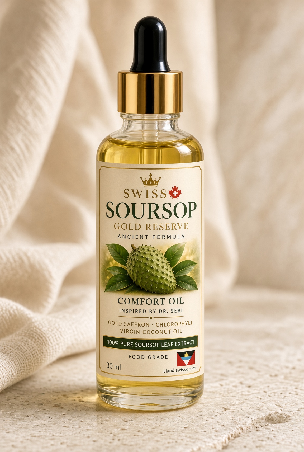 SwissX Soursop Gold Reserve Comfort Oil — 30 ml